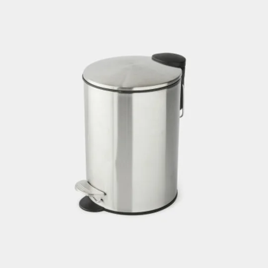 Maison Poubelle À Pédale, Inox Brillant, 3L