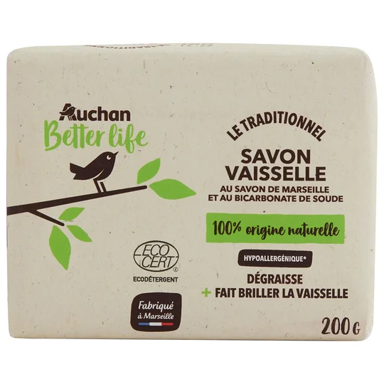 Savon vaisselle solide au savon de Marseille et bicarbonate de soude