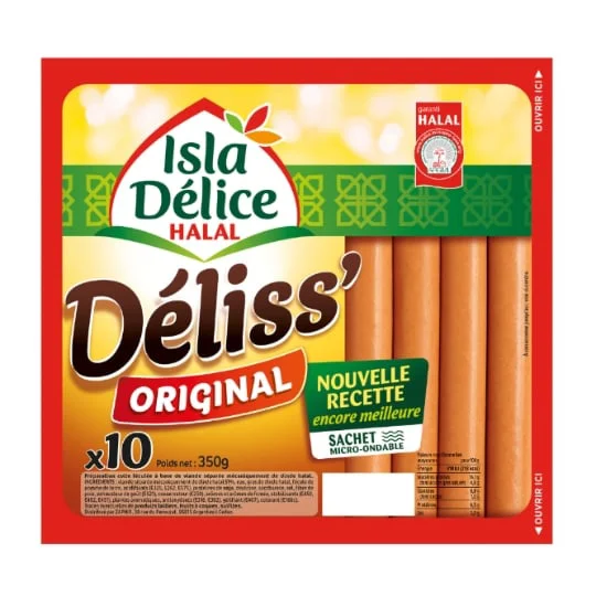 Saucisses halal Déliss' Original knacks