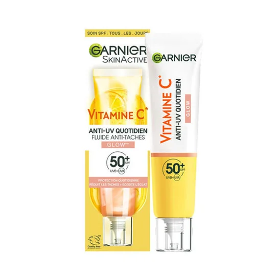 Skin Active Anti-UV Fluide Anti-Tâches Glow SPF 50+