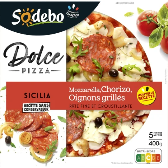 Pizza Sicilia mozzarella & chorizo