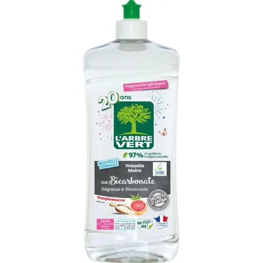 Liquide Vaisselle au Bicarbonate Pamplemousse Hypoallergénique