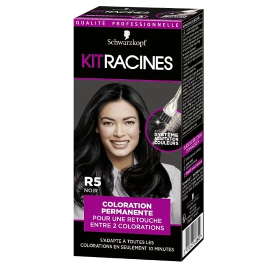 Coloration Permanente kit racines noir R5