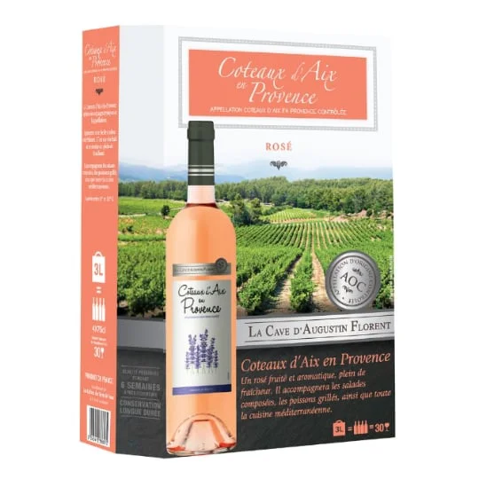 Vin Rosé Provence Corse AOP Coteaux d'Aix en Provence La Cave d'Augustin Florent