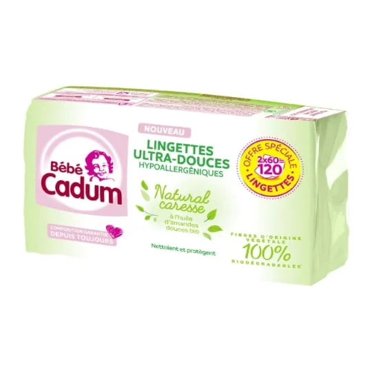 Lingettes Bébé Natural Caresse
