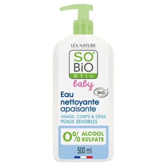 Eau Micellaire Nettoyante Apaisante à l'Aloe Vera Bébé Peaux Sensibles Bio