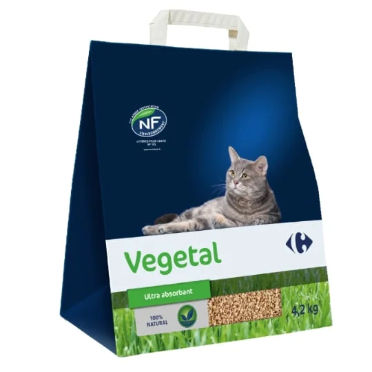 Litière pour chats végétale