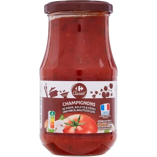 Sauce tomate champignons Paris