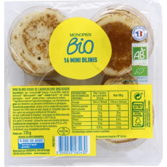 Mini blinis bio