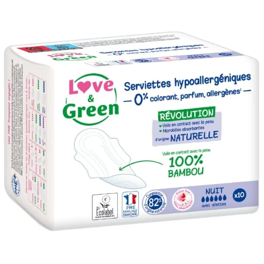 Serviettes normales Hypoallergéniques 0%