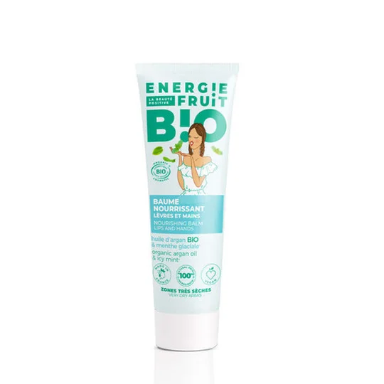 Baume Nourrissant lèvres et mains à l'Huile d'argan Bio et Menthe