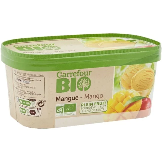 Glace sorbet mangue Bio