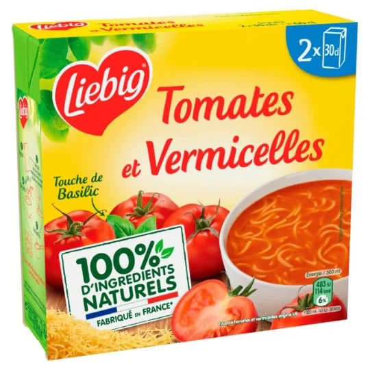 Soupe tomates à la méditerranéenne et pates