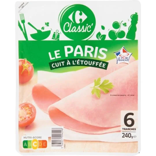 Jambon Le Paris cuit à l'étouffée