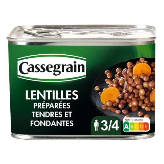 Lentilles préparées tendres et fondantes
