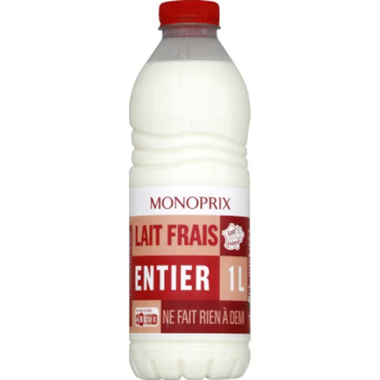 Lait frais entier 1l