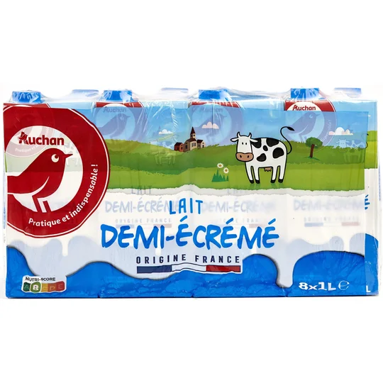 Lait demi-écrémé UHT