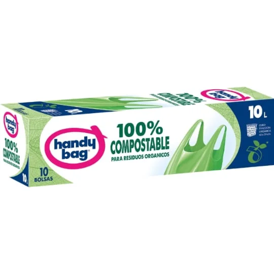 Sac poubelle à poignées 10L 100% compostable