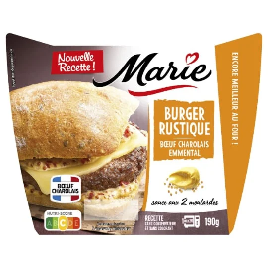 Burger rustique boeuf charolais emmental