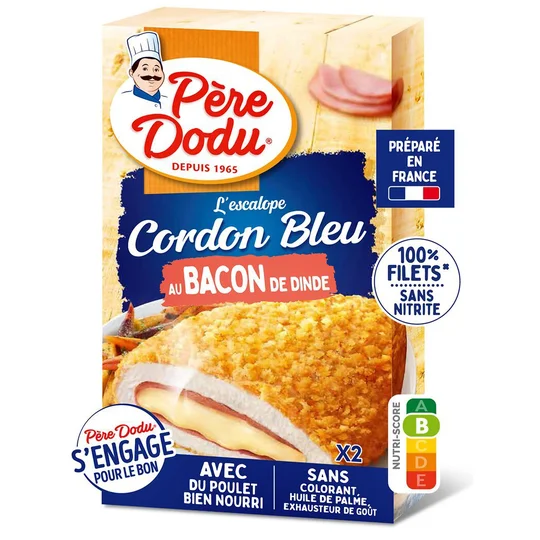 Cordon bleu Poulet avec bacon dinde