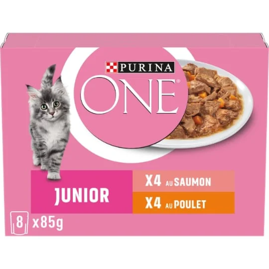 Pâtée pour chat effilé sauce saumon poulet