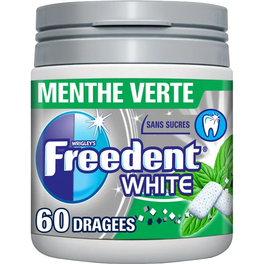 Chewing-gum menthe verte sans sucres