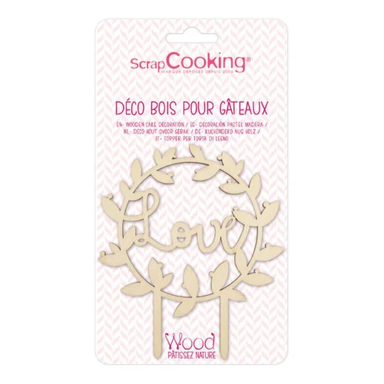 Déco Pour Gâteaux en Bois Love