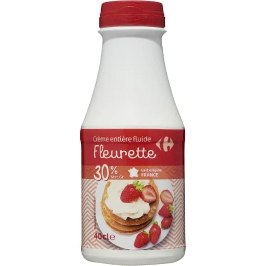 Crème Entière Fluide Fleurette 30% Mat.Gr.