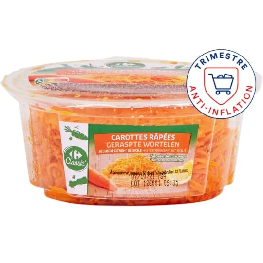 Carottes râpées au jus de citron