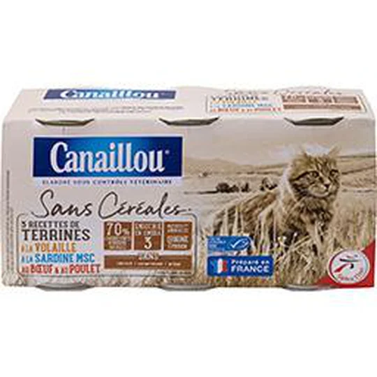 Sans Céréales - Terrines 3 recettes pour chat