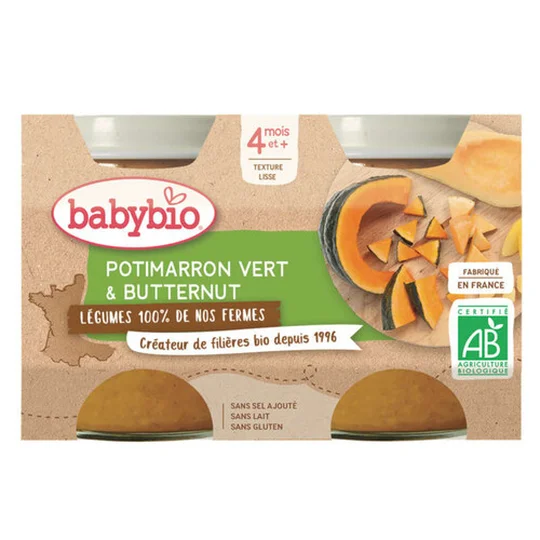 Potimarron Vert et Butternut dès 4 mois Bio