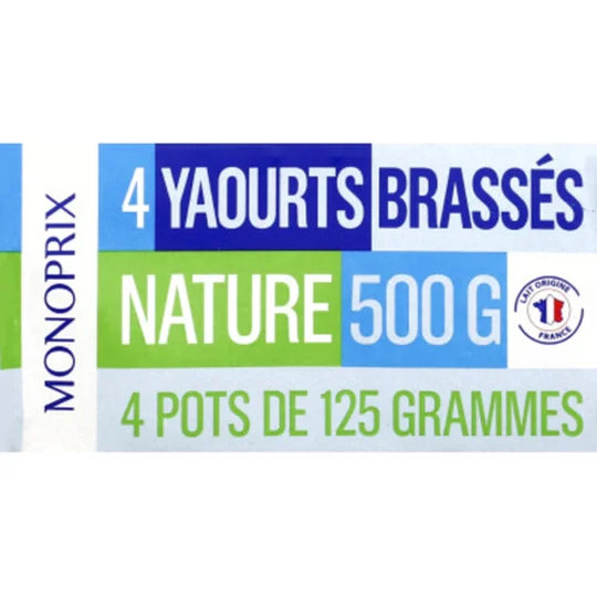 Yaourts brassés nature