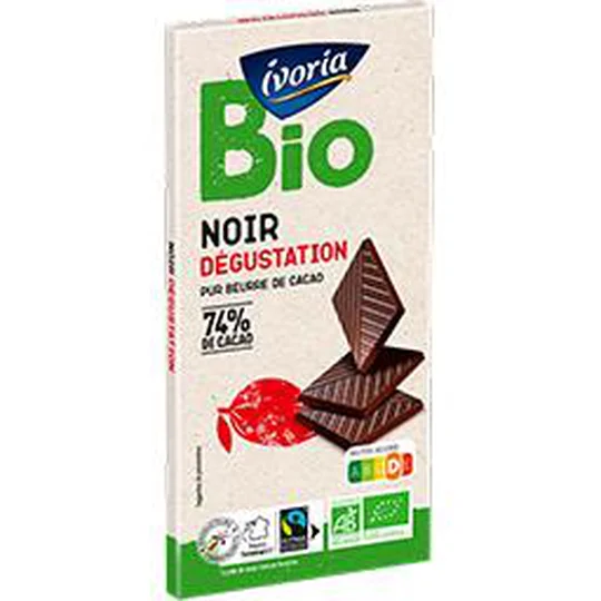 Chocolat noir Dégustation 74% cacao BIO