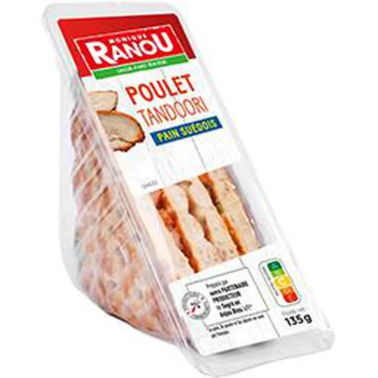 Sandwich pain suédois poulet tandoori