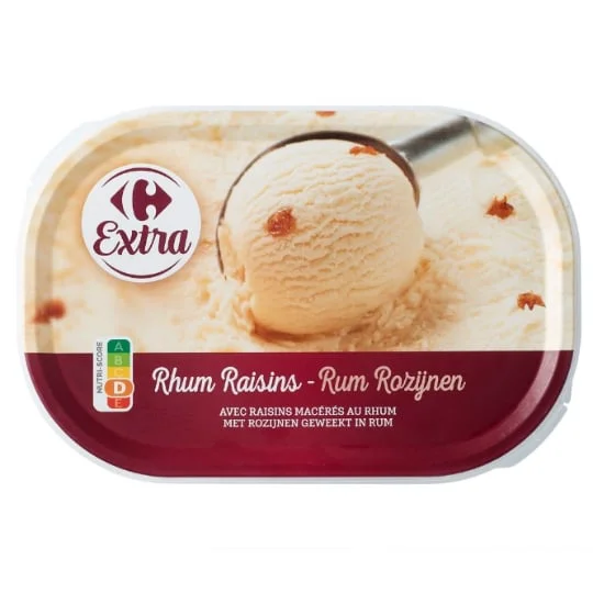 Glace rhum raisins