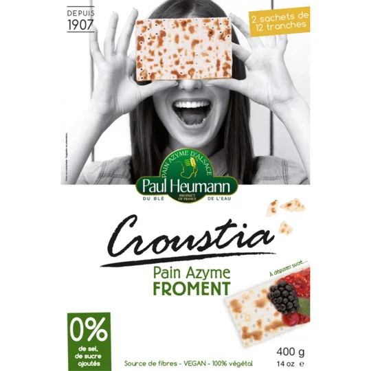 Pain azyme au froment 0%