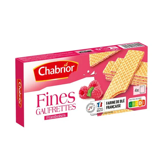 Fines gaufrettes framboises