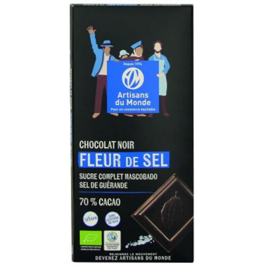 Chocolat Noir 70% À La Fleur De Sel Bio