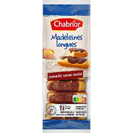 Madeleines longues marbrées saveur chocolat