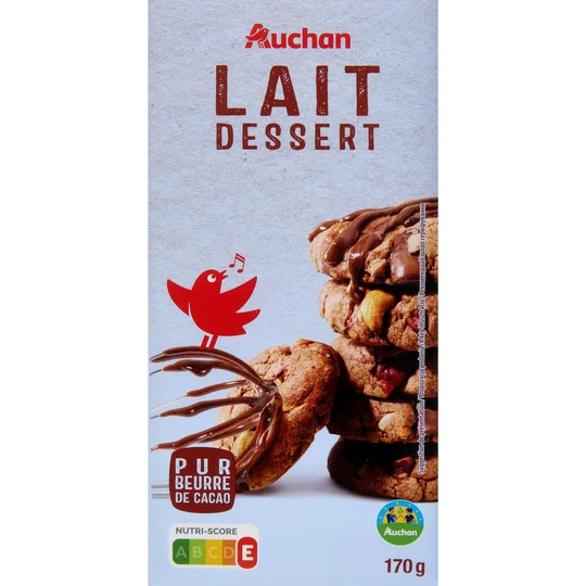 Tablette de chocolat au lait pâtissier