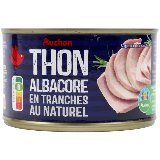 Thon albacore en tranches au naturel