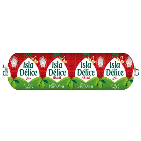 Saucisson halal goût boeuf olives