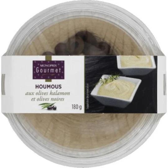 Houmous aux olives kalomon et olives noires