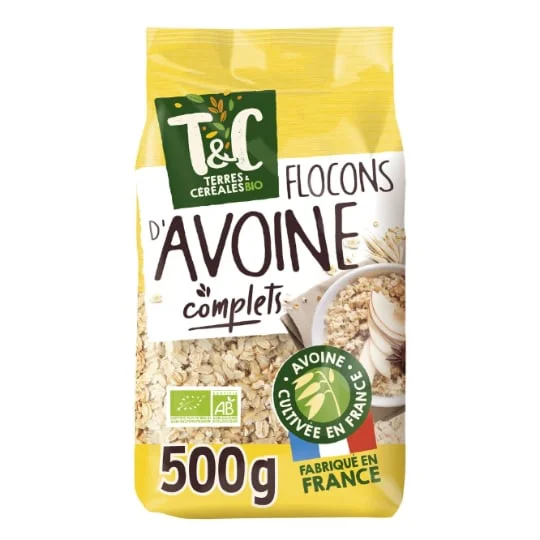 Céréales flocons d'avoine complets Bio