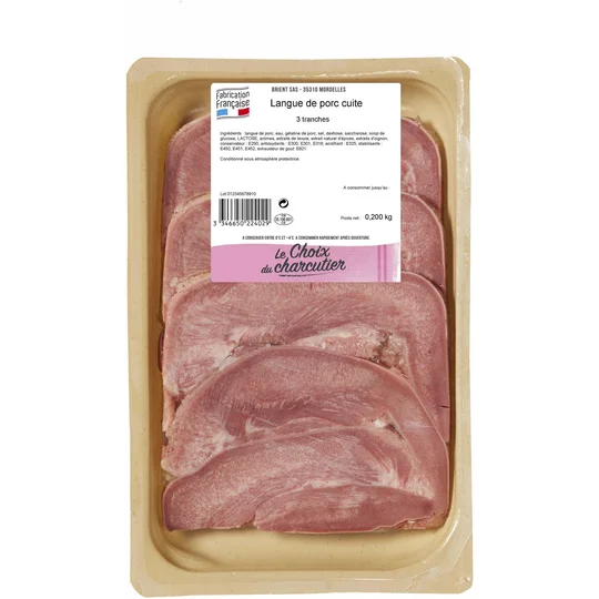 Langue de porc 3 tranches