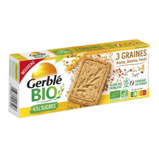 Biscuits sablé graines sésame ,kasha & pavot Bio