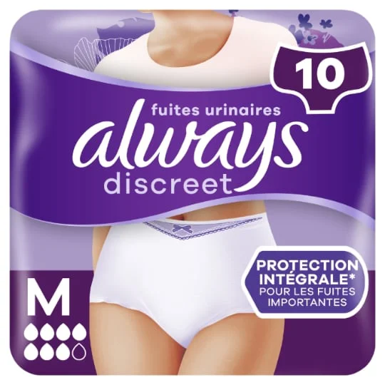 Culottes Fuites Urinaires Blanc Taille M