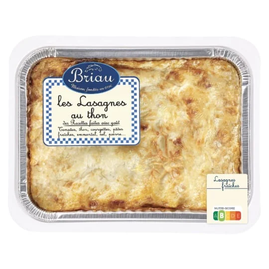 Plat cuisiné lasagnes au thon