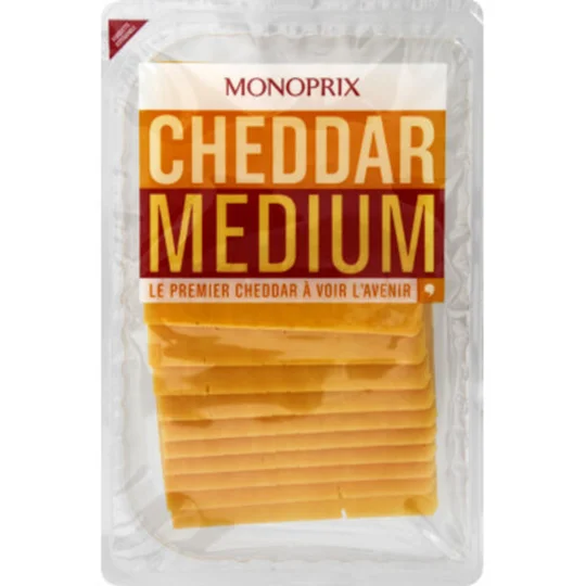 Cheddar medium en tranches