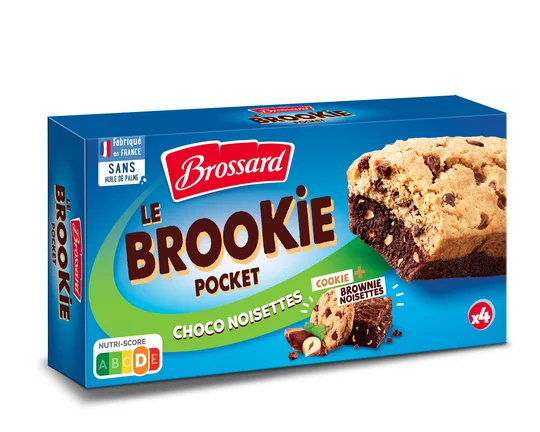 Brookie Pocket Chocolat noisettes x4